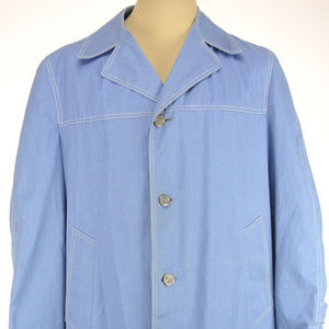 Vtg Jack Nicklaus Gleneagles sz 42 L Overcoat Blue